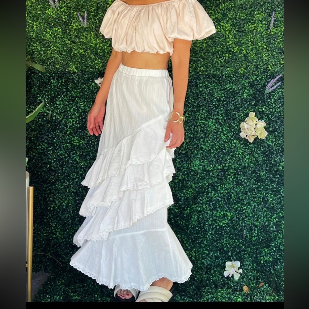 Mable maxi skirt white NWT - Picture 4 of 6
